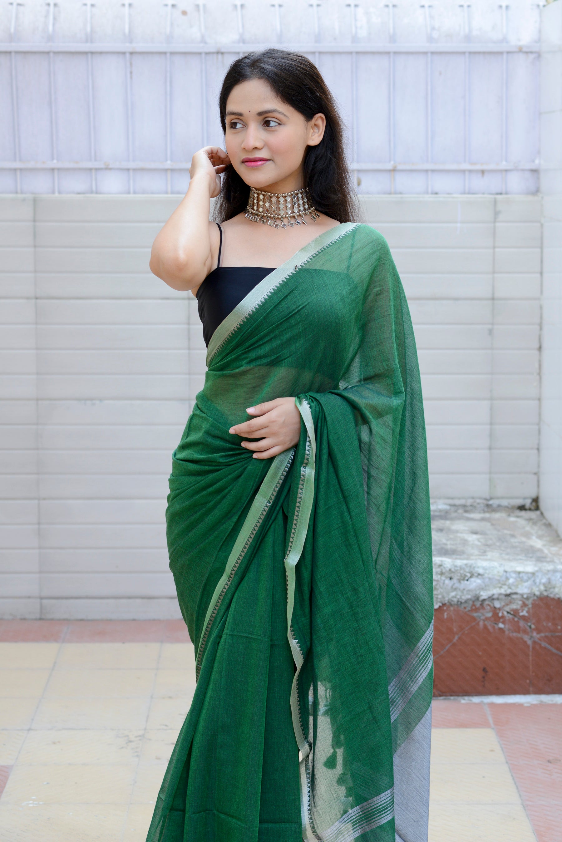 Pista green color handloom designer kanjivaram silk saree with silver –  Amirat