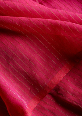 Rani Pink Zari Lines Saree