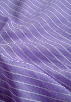 Violet Cotton Lines Saree