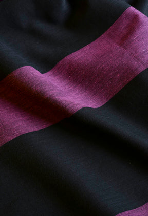 Midnight Purple and Black - Handwoven Cotton Saree
