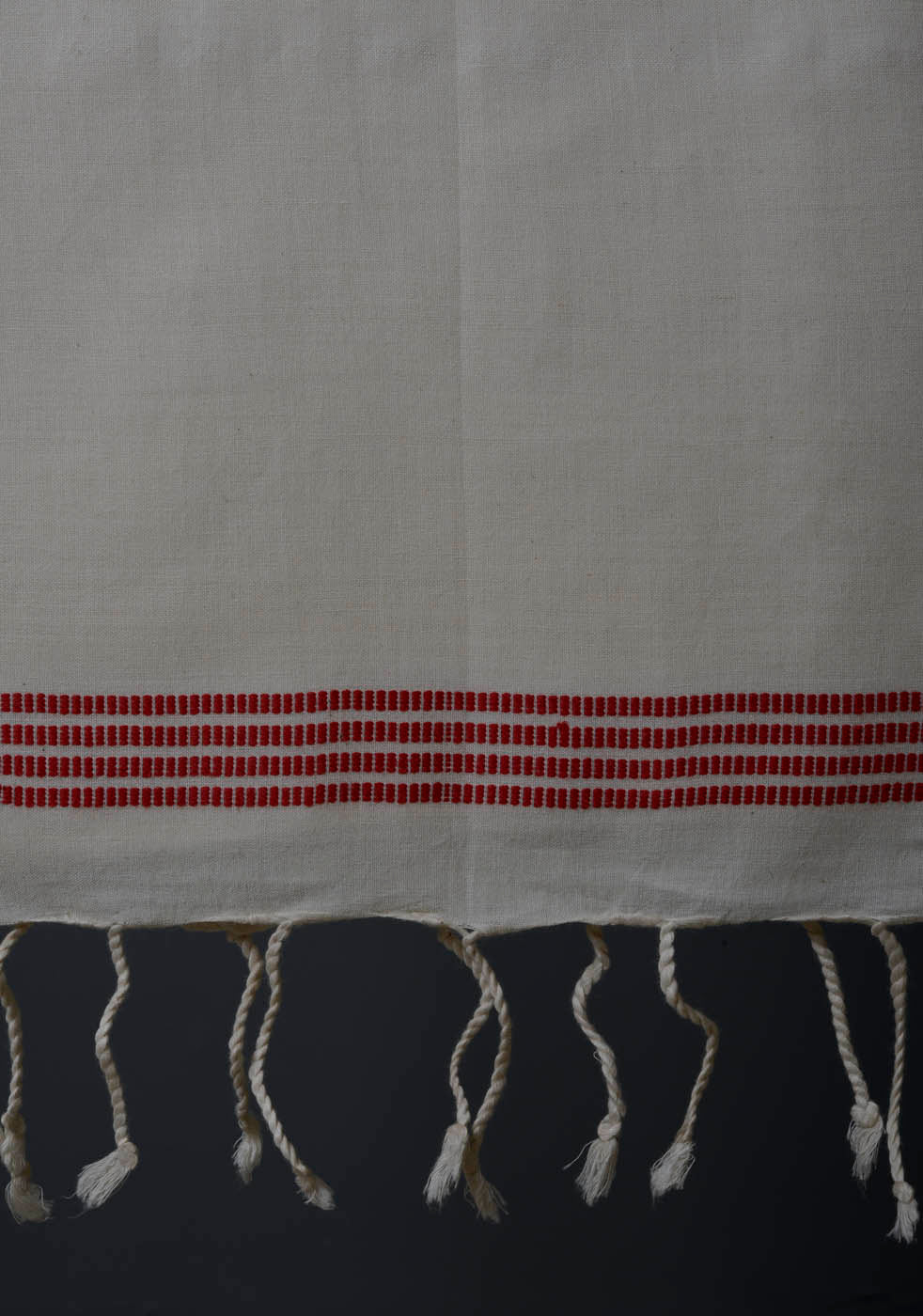 Laal - Shada - Handwoven Cotton Saree