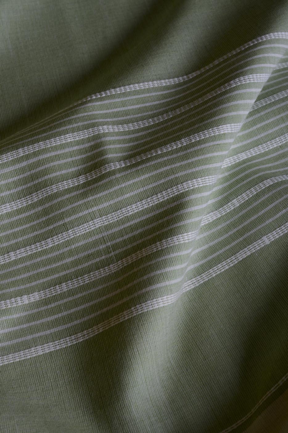 Handwoven Bawanbooti Saree Mint Green and White