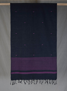 Cotton Stole - Black and Pink